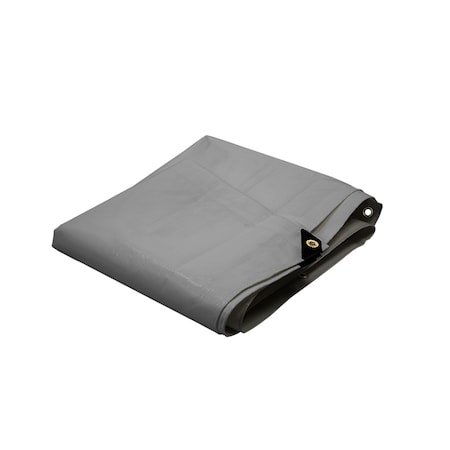 2W International Tarp, 16 ft x 10 ft, Silver, Laminated Polyethylene S1016